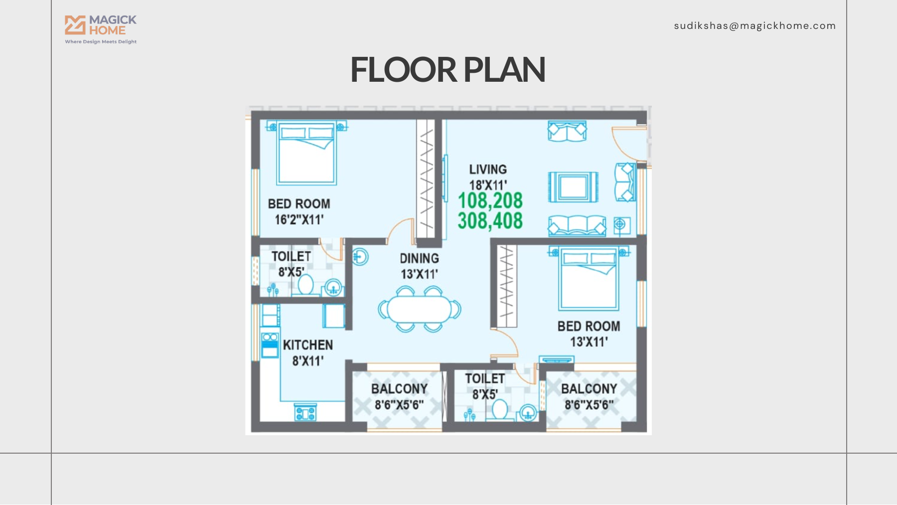 Designer floor plan